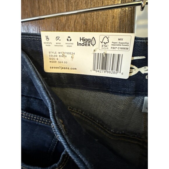 Women’s Seven Skinny Jeans Tummy Less High Rise Control Panel Sz8 Stretch MSRP69 - Picture 4 of 7